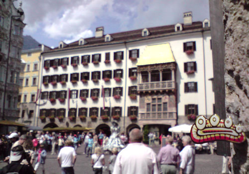 Bacteria posing in front of the golden Roof