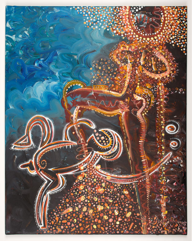 Saturnia füttert ihr Kind