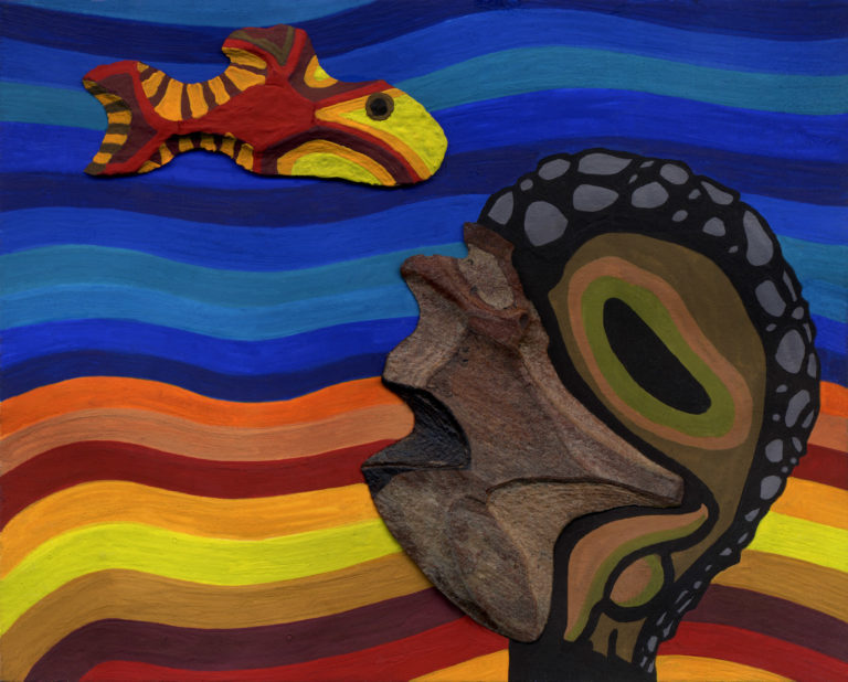 The human being and fish can coexist peacefully